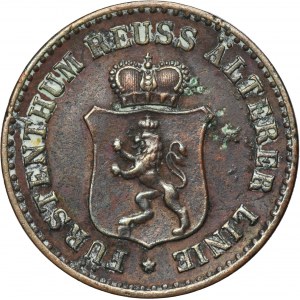 Germany, Principality of Reuss-Schleiz, Heinrich XIV, 1 Pfennig Berlin 1868 A