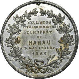 Medal Sixth Middle Rhine Gymnastics Festival in Hanau 1868