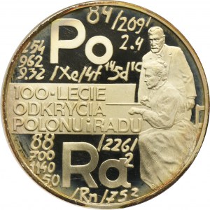 20 złotych 1998 100-lecie odkrycia Polonu i Radu