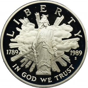 USA, 1 Dollar San Francisco 1989 S - Bicentennial of the Congress