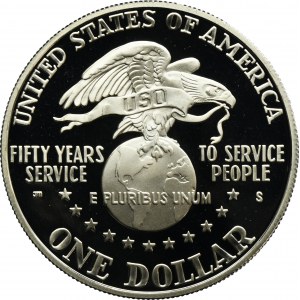 États-Unis, 1 dollar de San Francisco 1991 S - 50e anniversaire de l'USO