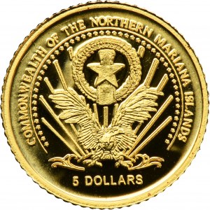 Northern Mariana Islands, 5 Dollar 2004 - Albert Einstein