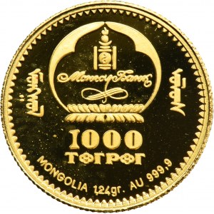 Mongolia, 1.000 Tugrik 1999 - Leonardo da Vinci
