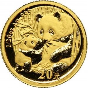 China, 20 Yuan 2008 - Panda