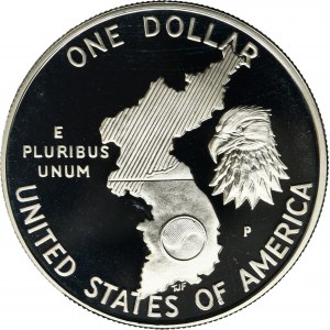 USA, 1 Dollar Philadelphia 1991 P - 38th Anniversary of the Korean War