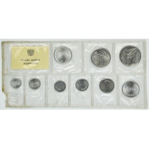 Zestaw, Polskie Monety Aluminiowe 1949-1975 (9 szt.)