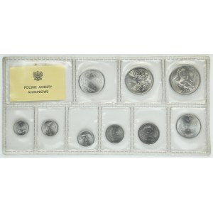 Zestaw, Polskie Monety Aluminiowe 1949-1975 (9 szt.)