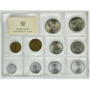Zestaw, PRL, Polskie Monety Emitowane w 1975 (10 szt.)