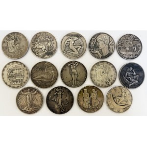 Ensemble, Autriche, médailles du calendrier Jahresregent (14 pcs.)