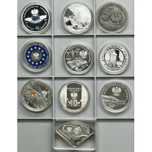 Zestaw, 10 złotych 2001-2009 (10 szt.)