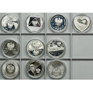 Zestaw, 10 złotych 2001-2012 (10 szt.)