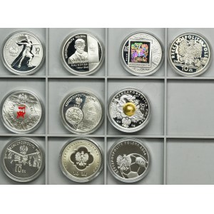 Zestaw, 10 złotych 2000-2008 (10 szt.)