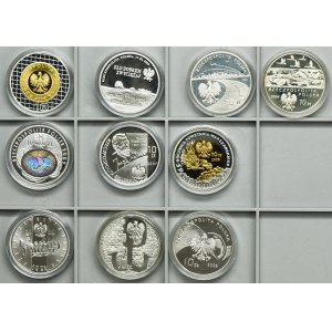 Zestaw, 10 złotych 2002-2009 (10 szt.)