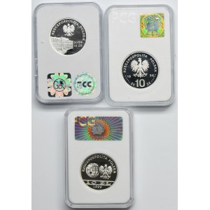 Zestaw, 10 złotych 1996, 1999 i 2009 (3 szt.)