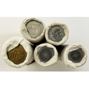 Zestaw, Rulon bankowy (x5), 5 złotych i 10 złotych (250 szt.)