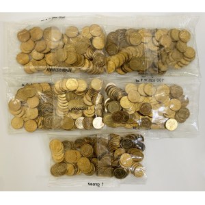 Zestaw, Worki mennicze, 1 grosz (5 szt.)
