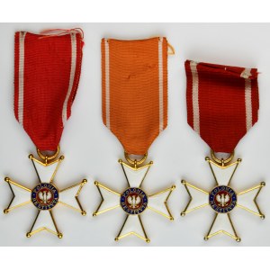 PRL, Order of Polonia Restituta, 5th class (3 pcs.)