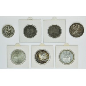Set, Germany, FRG, 5 Mark and 10 Mark (7 pcs.)