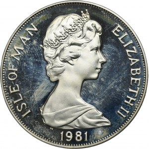 Isle of Man, Elizabeth II, 1 Surrey Crown 1981 - Royal Wedding