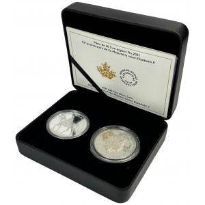 Set, Canada, Elizabeth II, 20 Dollars and 2 Pounds 2021