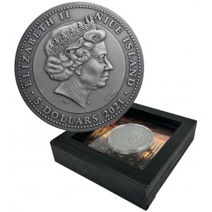 Niue Island, Elizabeth II, 5 Dollars 2021 - Hussar