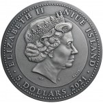 Niue Island, Elizabeth II, 5 Dollars 2021 - Hussar