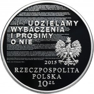 10 złotych 2015 50. Rocznica Wystosowania Orędzia Biskupów Polskich do Niemieckich