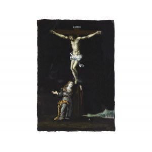 Unbekannter Künstler, Italien, 17. Jahrhundert, Kreuzigung mit Maria Magdalena