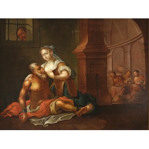 Nieznany mistrz, Caritas Romana, szkoła niemiecka, XVII/XVIII wiek