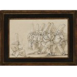 Giambattista Tiepolo, 1696 Benátky - 1770 Madrid, nasledovník, trpaslíci s benátskymi maskami