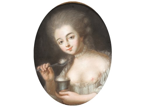 Jean-Baptiste Greuze, Tournus 1725 - 1805 Paris, circle of, Girl with a Sundae