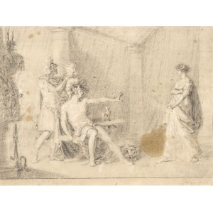 Heinrich Friedrich Füger, Heilbronn 1751 - 1818 Vídeň, připsáno, Antonius a Kleopatra