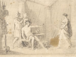 Heinrich Friedrich Füger, Heilbronn 1751 - 1818 Vídeň, připsáno, Antonius a Kleopatra