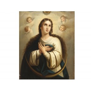 Bartolomé Esteban Murillo, Séville 1617 - 1682 Séville, suiveur, Vierge de Madrid/ Immaculée Conception