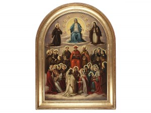 Peintre inconnu, Mariage mystique de Sainte Catherine, XIXe siècle