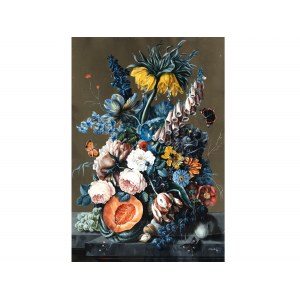 Joseph Sixt, Viennese painter of the 19th century, Large flower piece