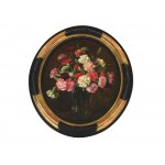 Pair of oval floral still lives, around 1900/20