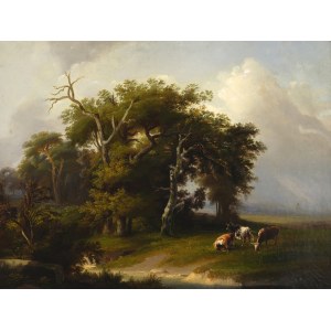 Franz Barbarini, Znojmo 1804 - 1873 Vienne, attribué, Paysage pastoral