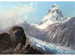 Franz Alt, Viedeň 1821 - 1914 Viedeň, pripísaný, Matterhorn