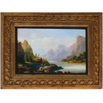 Pittore sconosciuto, XIX secolo, Paesaggio alpino