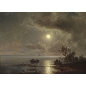 Remigius Adrianus va Haanen, Oosterhout 1812 - 1894 Bad Aussee, attribué, Nuit au clair de lune