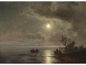 Remigius Adrianus va Haanen, Oosterhout 1812 - 1894 Bad Aussee, attribuito, Notte di luna