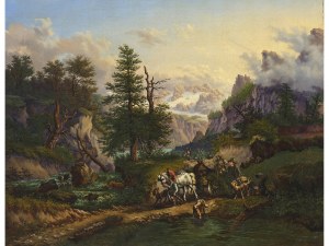 Austriacki malarz biedermeierowski, połowa XIX wieku, Po polowaniu