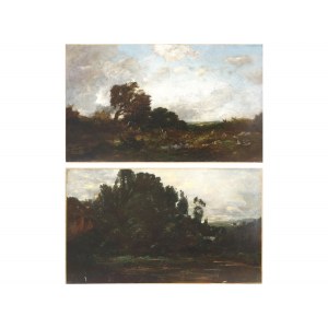 Paire de peintures, paysages