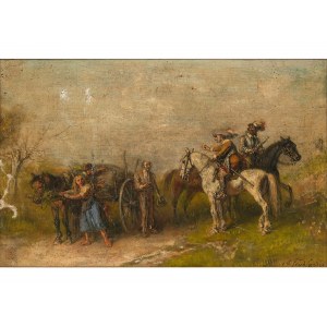 Alfred Friedländer, Vienna 1860 - 1933 Vienna, Due cavalieri a cavallo