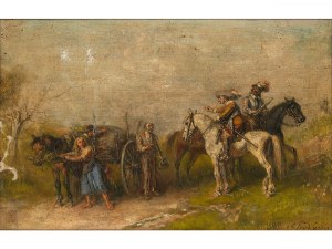 Alfred Friedländer, Wien 1860 - 1933 Wien, Zwei Reiter zu Pferd