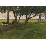 Oskar Frenzel, Berlin 1855 - 1915 Berlin, Cows in landscape
