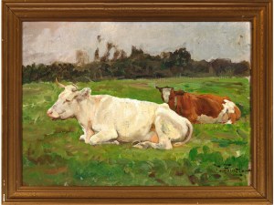 Oskar Frenzel, Berlin 1855 - 1915 Charlottenburg, Two Cows