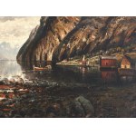 Karl Kaufmann, Neuplachowitz 1843 - 1905 Vienna, attribuito, Paesaggio marino