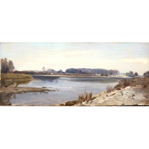 Emilie Mediz-Pelikan, Vöcklabruck 1861 - 1908 Drážďany, Letný deň pri rieke
